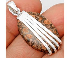 Natural Poppy Jasper Pendant SDP136058 P-1302, 17x27 mm