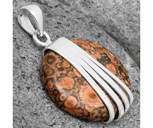 Natural Poppy Jasper Pendant SDP136067 P-1302, 23x23 mm