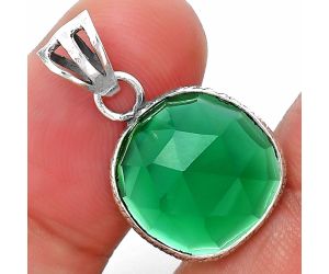 Green Onyx Checker Pendant SDP138359 P-1001, 14x14 mm