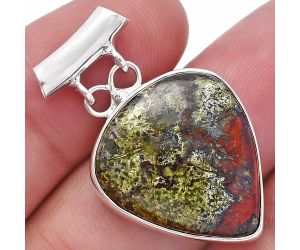 Dragon Blood Stone Pendant SDP144609 P-1198, 19x21 mm