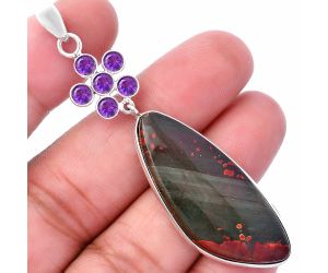 Cherry Creek and Amethyst Pendant SDP145764 P-1122, 17x39 mm