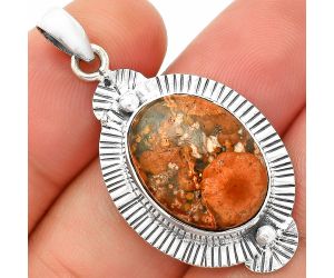 Poppy Jasper Pendant SDP148276 P-1732, 14x18 mm