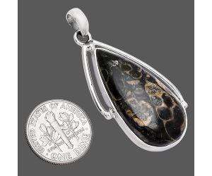 Turtella Jasper Pendant SDP152340 P-1566, 16x37 mm