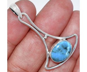 Natural Turquoise Morenci Mine Pendant SDP152407 P-1574, 9x13 mm