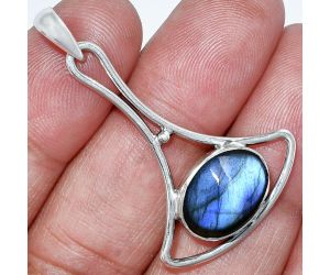 Blue Fire Labradorite Pendant SDP152431 P-1574, 10x14 mm