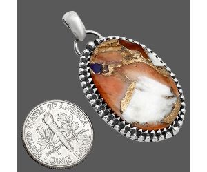 Spiny Oyster Turquoise Pendant SDP152439 P-1312, 18x27 mm