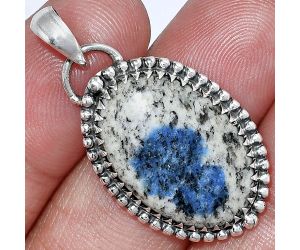 K2 Blue - Azurite In Quartz Pendant SDP152453 P-1312, 15x22 mm