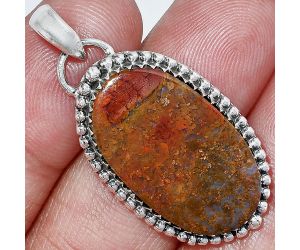 Red Moss Agate Pendant SDP152456 P-1312, 15x26 mm