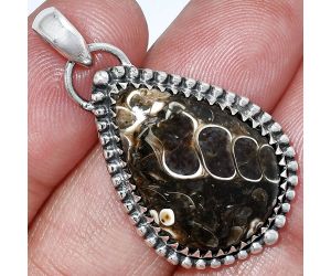 Turtella Jasper Pendant SDP152463 P-1312, 17x24 mm