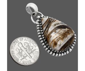 Stick Agate Pendant SDP152490 P-1312, 18x23 mm