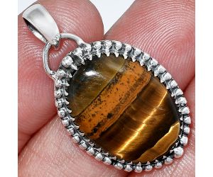 Tiger Eye Pendant SDP152491 P-1312, 16x21 mm