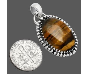 Tiger Eye Pendant SDP152491 P-1312, 16x21 mm