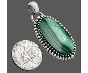 Malachite Eye Pendant SDP152511 P-1312, 14x25 mm