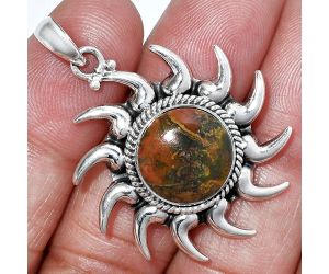 Sun - Rare Cady Mountain Agate Pendant SDP152569 P-1264, 14x14 mm