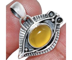 Evil Eye - Yellow Onyx Pendant SDP152752 P-1112, 8x10 mm