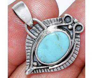 Evil Eye - Natural Rare Turquoise Nevada Aztec Mt Pendant SDP152758 P-1112, 8x12 mm