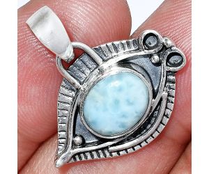 Evil Eye - Larimar (Dominican Republic) Pendant SDP152762 P-1112, 8x10 mm