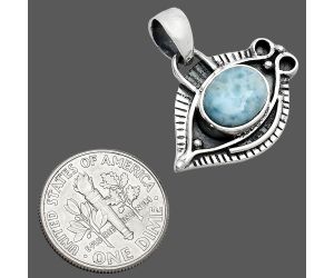 Evil Eye - Larimar (Dominican Republic) Pendant SDP152762 P-1112, 8x10 mm