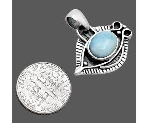 Evil Eye - Larimar (Dominican Republic) Pendant SDP152763 P-1112, 8x10 mm