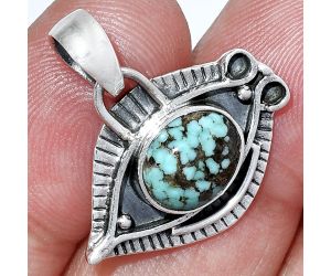 Evil Eye - Lucky Charm Tibetan Turquoise Pendant SDP152779 P-1112, 8x10 mm