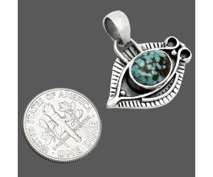 Evil Eye - Lucky Charm Tibetan Turquoise Pendant SDP152779 P-1112, 8x10 mm