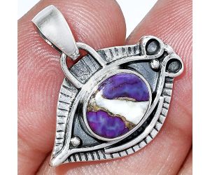 Evil Eye - Spiny Oyster Turquoise Pendant SDP152781 P-1112, 8x10 mm