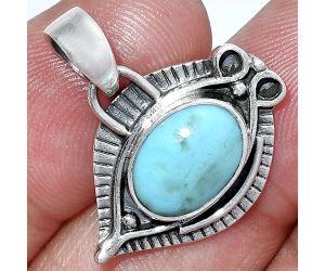 Evil Eye - Natural Rare Turquoise Nevada Aztec Mt Pendant SDP152784 P-1112, 8x12 mm