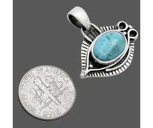 Evil Eye - Natural Rare Turquoise Nevada Aztec Mt Pendant SDP152784 P-1112, 8x12 mm