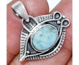 Evil Eye - Larimar (Dominican Republic) Pendant SDP152792 P-1112, 8x10 mm