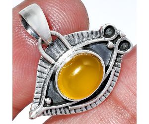 Evil Eye - Yellow Onyx Pendant SDP152797 P-1112, 8x10 mm