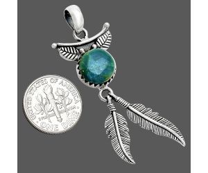 Feather - Peruvian Opalina Pendant SDP152890 P-1284, 11x11 mm