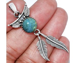 Feather - Peruvian Opalina Pendant SDP152891 P-1284, 10x10 mm