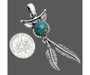 Feather - Peruvian Opalina Pendant SDP152891 P-1284, 10x10 mm