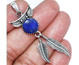 Feather - Lapis Lazuli Pendant SDP152895 P-1284, 11x11 mm