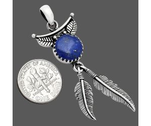 Feather - Lapis Lazuli Pendant SDP152895 P-1284, 11x11 mm