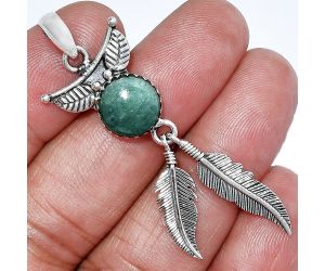 Feather - Green Aventurine Pendant SDP152908 P-1284, 10x10 mm