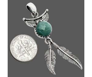 Feather - Green Aventurine Pendant SDP152908 P-1284, 10x10 mm