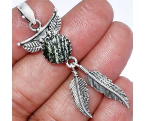 Feather - Natural Chrysotile Pendant SDP152910 P-1284, 10x10 mm