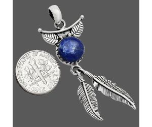 Feather - Lapis Lazuli Pendant SDP152920 P-1284, 10x10 mm