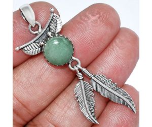 Feather - Green Aventurine Pendant SDP152922 P-1284, 10x10 mm