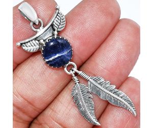 Feather - Sodalite Pendant SDP152948 P-1284, 10x10 mm