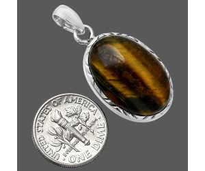 Tiger Eye Pendant SDP153001 P-1079, 15x22 mm