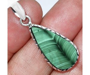 Malachite Eye Pendant SDP153030 P-1079, 12x24 mm