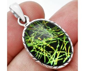 Dichroic Glass Pendant SDP153041 P-1079, 16x21 mm