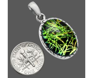 Dichroic Glass Pendant SDP153041 P-1079, 16x21 mm