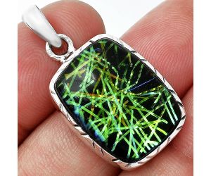 Dichroic Glass Pendant SDP153042 P-1079, 16x21 mm