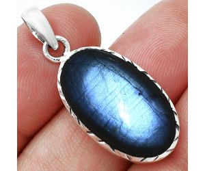 Blue Fire Labradorite Pendant SDP153043 P-1079, 13x23 mm