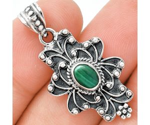 Malachite Eye Pendant SDP153122 P-1558, 7x5 mm