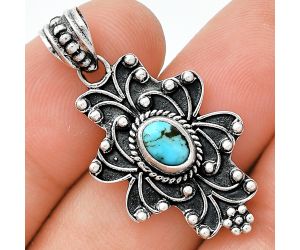 Natural Turquoise Morenci Mine Pendant SDP153144 P-1558, 7x5 mm