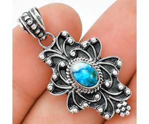 Spiny Oyster Turquoise Pendant SDP153146 P-1558, 7x5 mm